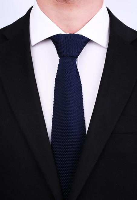 Örgü Lacivert Kravat 8009
