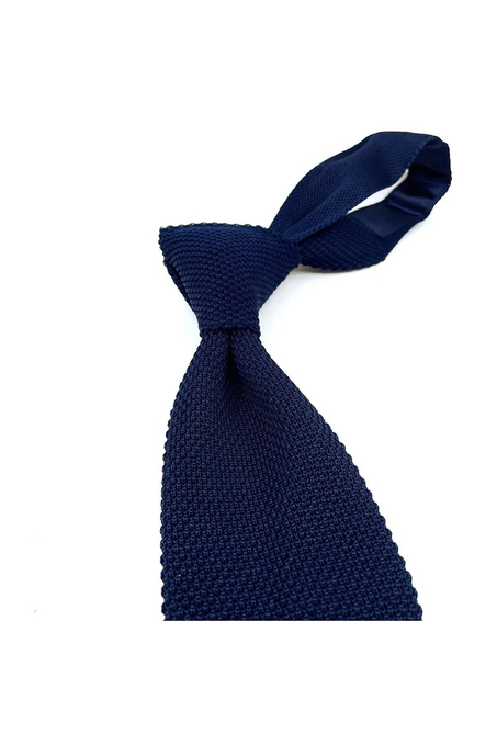 Örgü Lacivert Kravat 8009