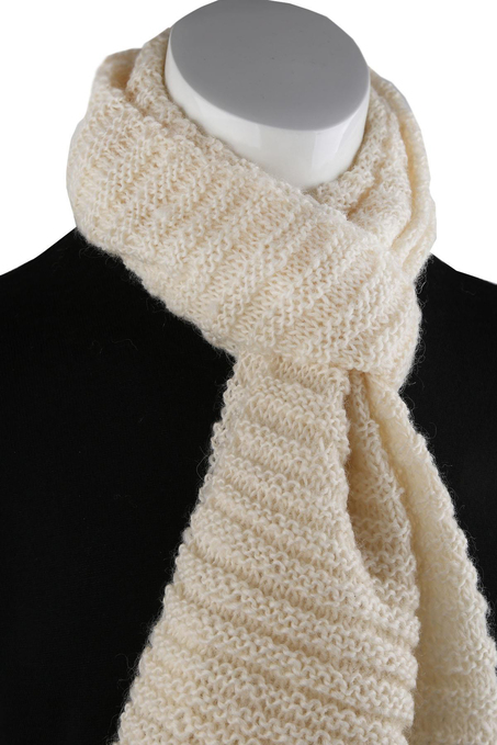 Osceola Style Krem Örgü Wool Kaşkol K466