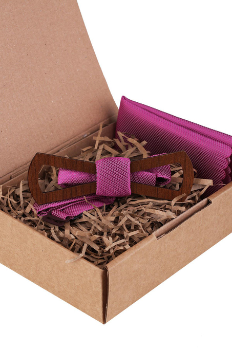 Pembe Ahşap Papyon AHP407