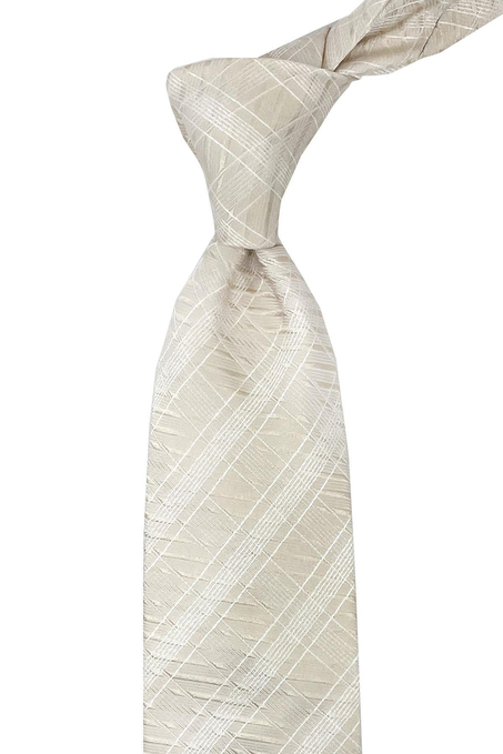 Peruffo Style Krem Kendinden Desen İtalyan İpek Kravat İK1320