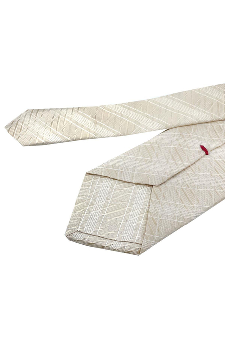 Peruffo Style Krem Kendinden Desen İtalyan İpek Kravat İK1320