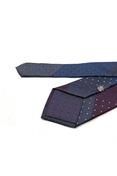 Puantiye Desen Patchwork Klasik Kravat KK13838