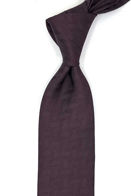 Renoso Style Bordo Parlak İtalyan İpek Kravat İK2204