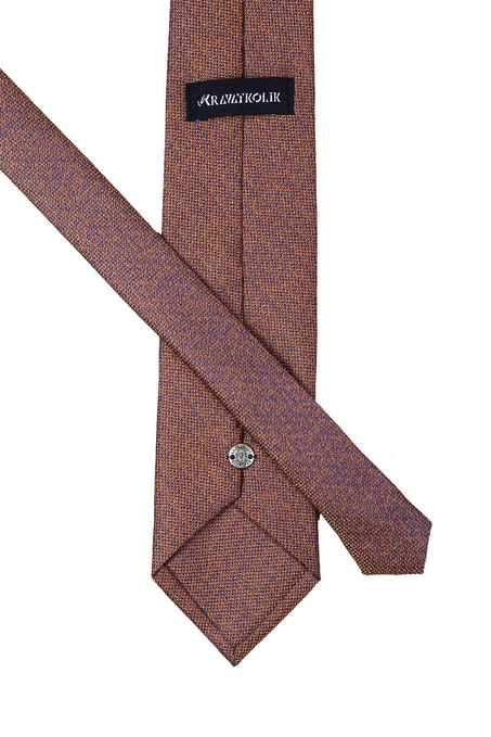 Safran Kum Desen Mendilli Klasik Kravat KK10203