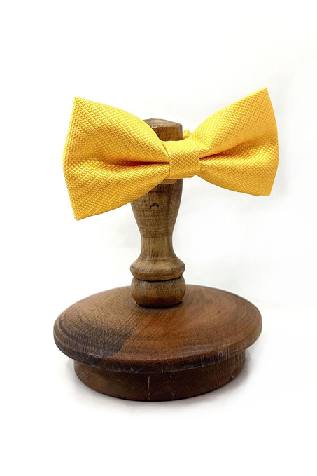 Sarı Kendinden Desen Papyon P1723