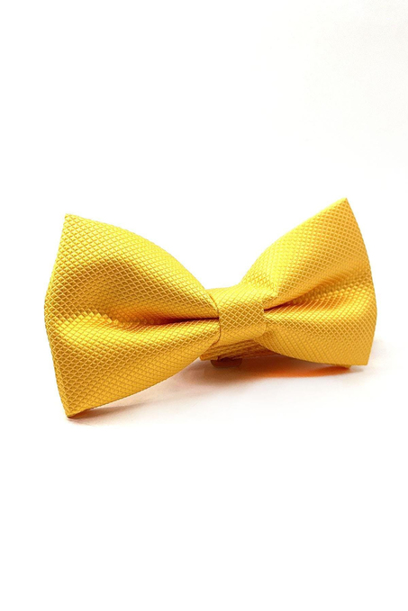 Sarı Kendinden Desen Papyon P1723