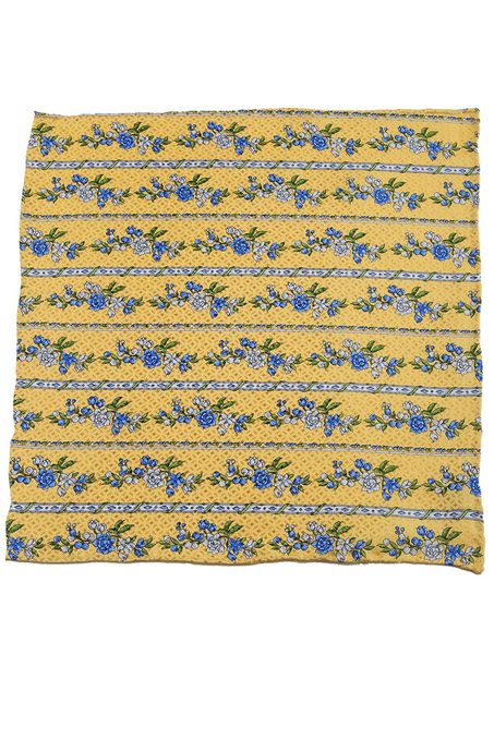 Sarı Motif Baskılı İpek Mendil SPS118