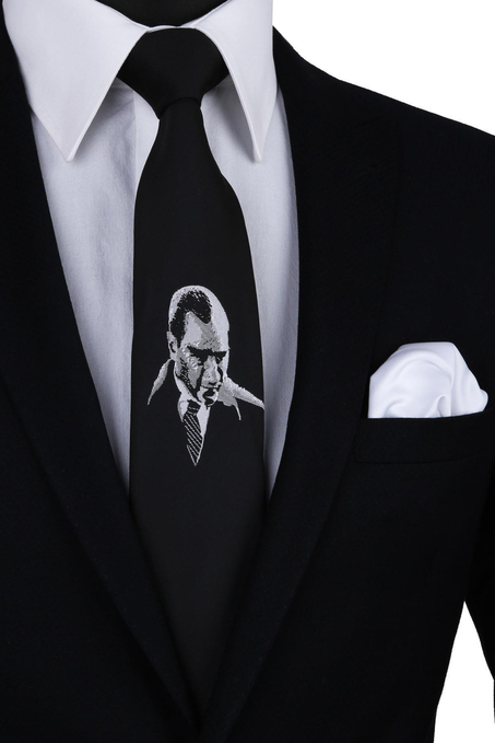 Siyah Atatürk Kravatı TR56