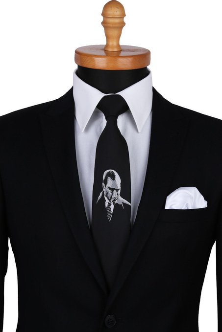 Siyah Atatürk Kravatı TR56