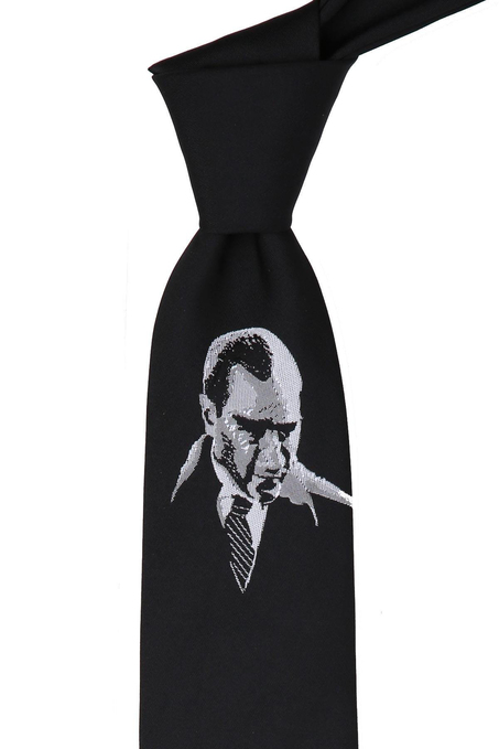 Siyah Atatürk Kravatı TR56