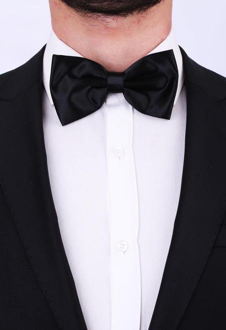 Siyah Büyük Saten Papyon SP16