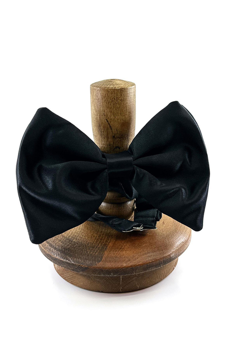 Siyah Büyük Saten Papyon SP36