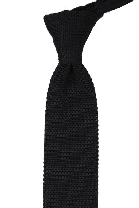 Siyah - Füme Düz Örgü Kravat ÖR8278