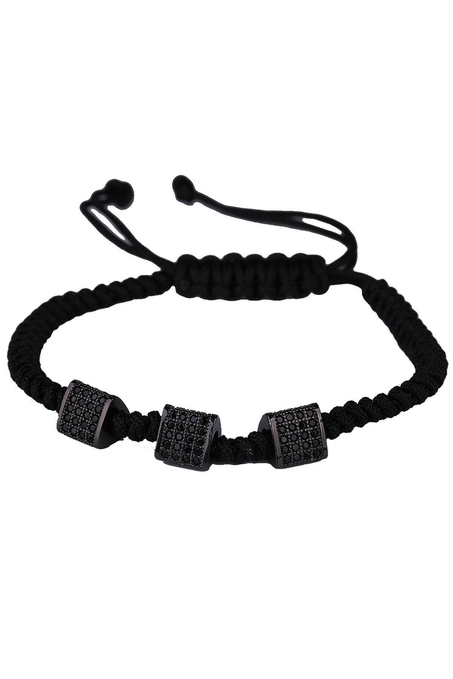 Siyah İpli Makrome Erkek Bileklik BLK1593