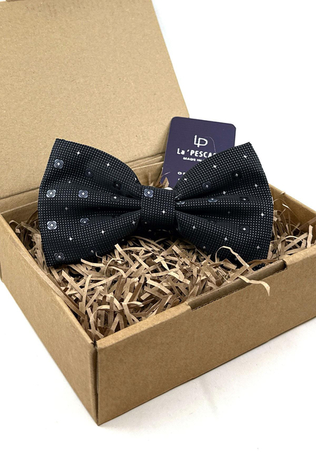 Siyah Küçük Desen Büyük Papyon P1846