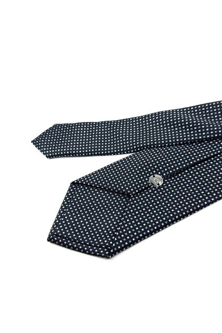 Siyah Nokta Desen Mendilli Klasik Kravat KK11427