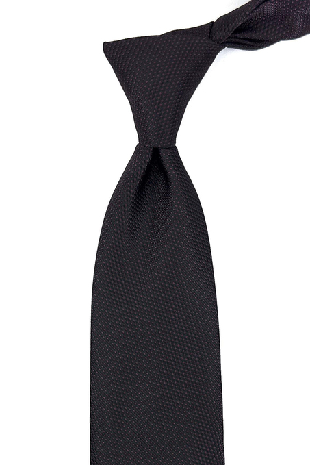 Siyah Nokta Desen Mendilli Klasik Kravat KK11207