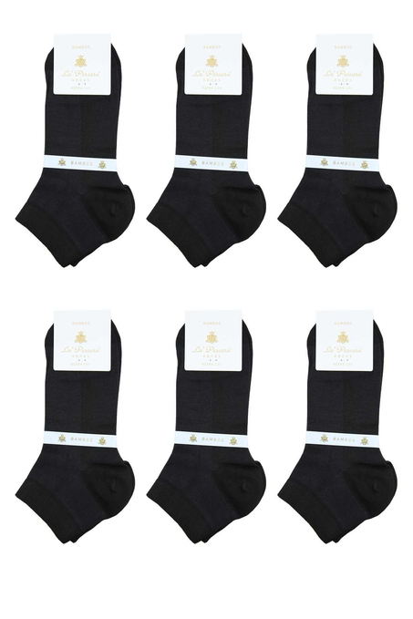 Lacivert Ultra Lüks 6lı Bambu Yarım Erkek Çorap CRP384