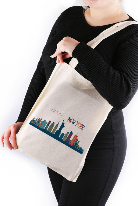 Skyline New York Bez Çanta 30*40 Tote Bag TOT56