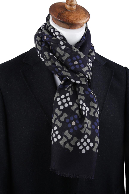 Spring Style Lacivert İtalyan Modal Kaşkol MDL04