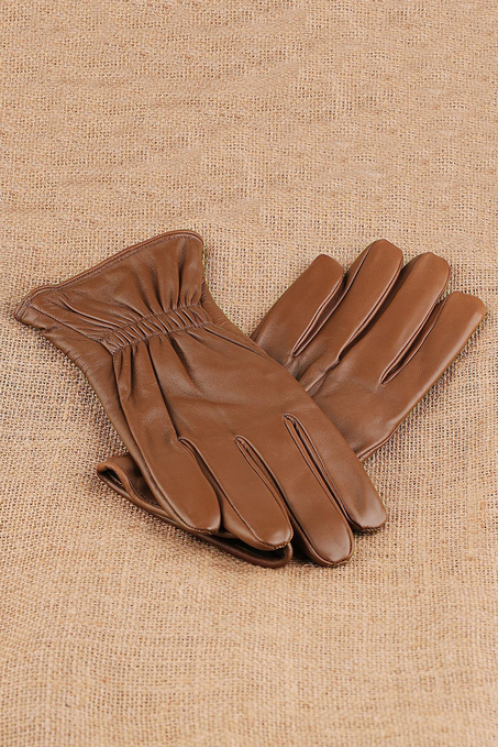 Taba Düz Deri Erkek Eldiven EL27