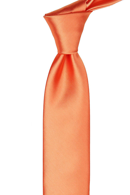 Turuncu Saten Slim Kravat ST4006
