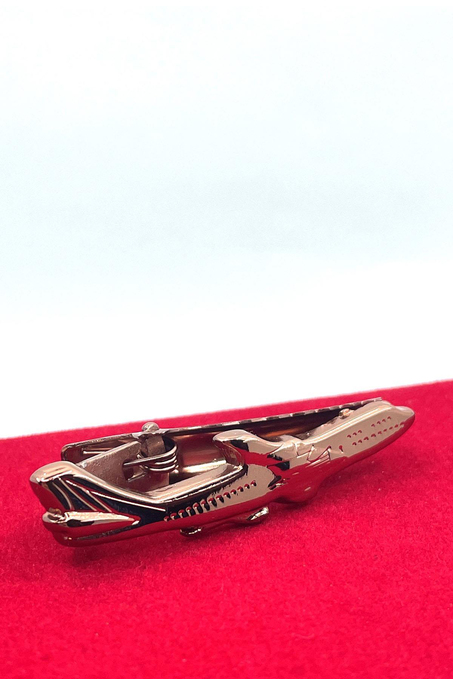 Uçak Motif Bronz Renk Kravat İğnesi KIY715