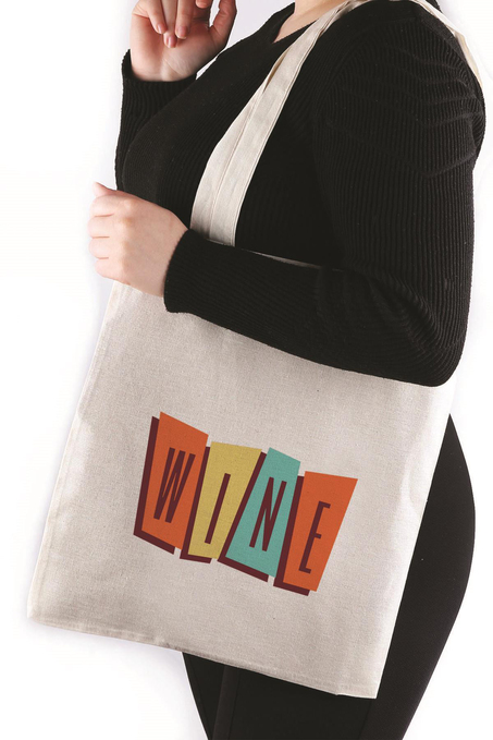 Wine Colorful Baskılı Bez Çanta 35*40 Tote Bag TOT100