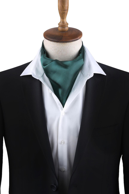 Yeşil Düz Ascot Fular K580
