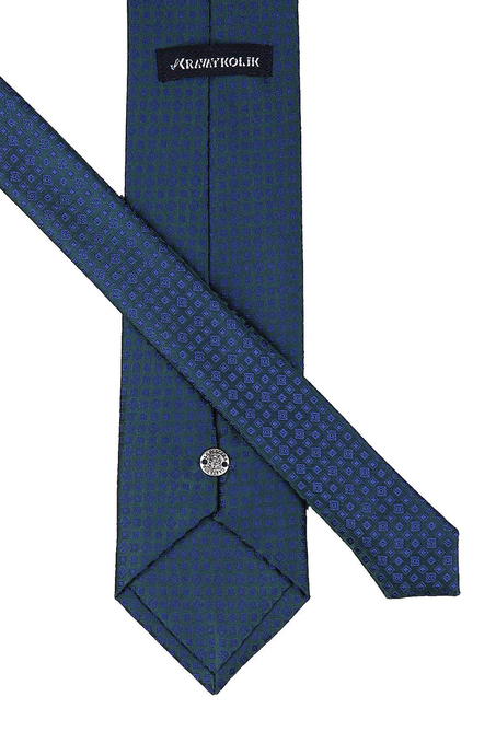 Yeşil Küçük Desen Mendilli Klasik Kravat KK9402