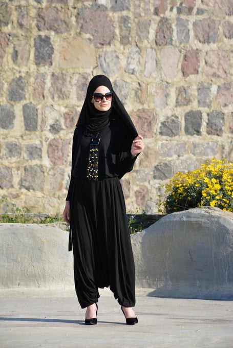 Esila Şalvar Takım Siyah