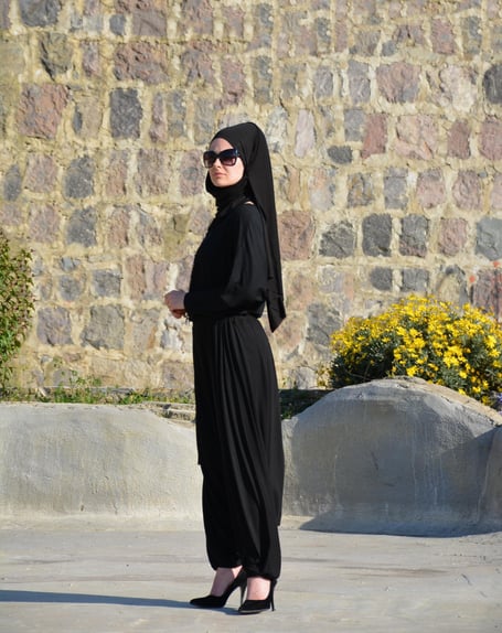 Esila Şalvar Takım Siyah