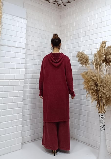 etnik tunik bordo