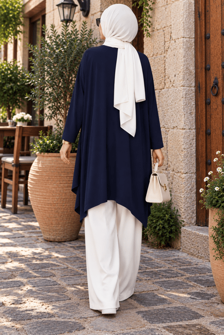 salaş rahat tunik lacivert