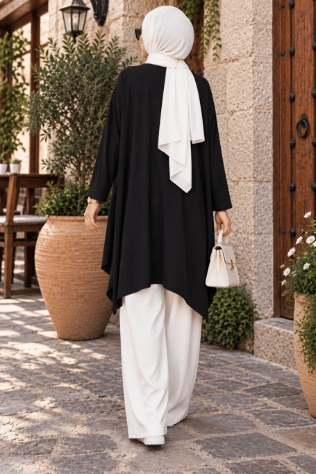 salaş rahat tunik siyah