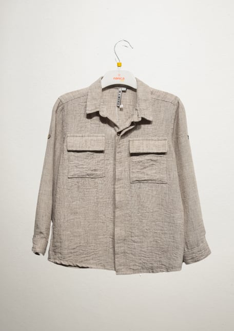 Boys Linen Blend Long Sleeve Shirt Ages 1–5 – 125146