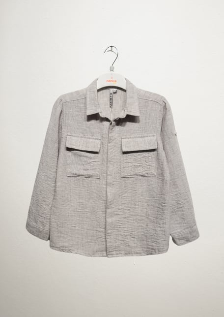Boys Linen Blend Long Sleeve Shirt Ages 1–5 – 125146