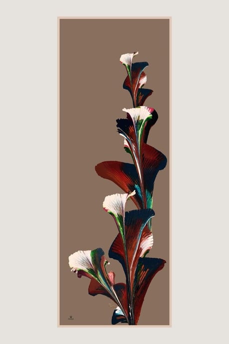 ŞULE PAMUK İPEK ŞAL 70*190 CM - KOYU Camel