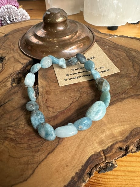 Aquamarine Doğal Taş Bileklik 