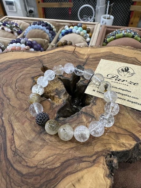 Herkimer Elması Doğal Taş Bileklik
