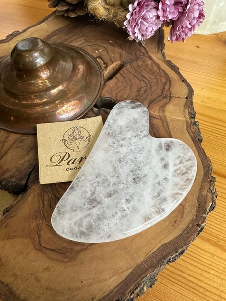 Kristal Kuvars Doğal Taş Gua Sha