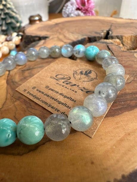 Larimar ve Labradorit Tasarım Bileklik  2