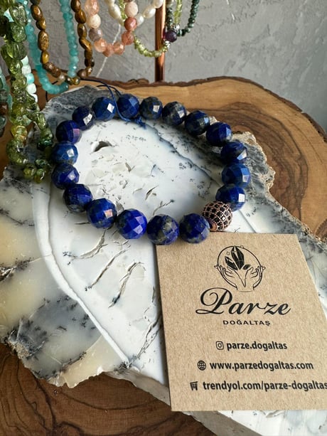 Mikrofaset Kesim Lapis Lazuli Bileklik