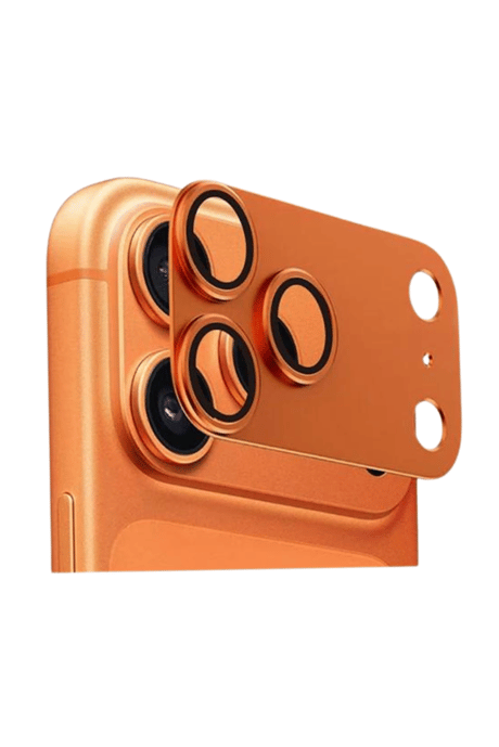 MariLens – 17 Pro Max Turuncu Safir Cam Kamera Lens Koruyucu