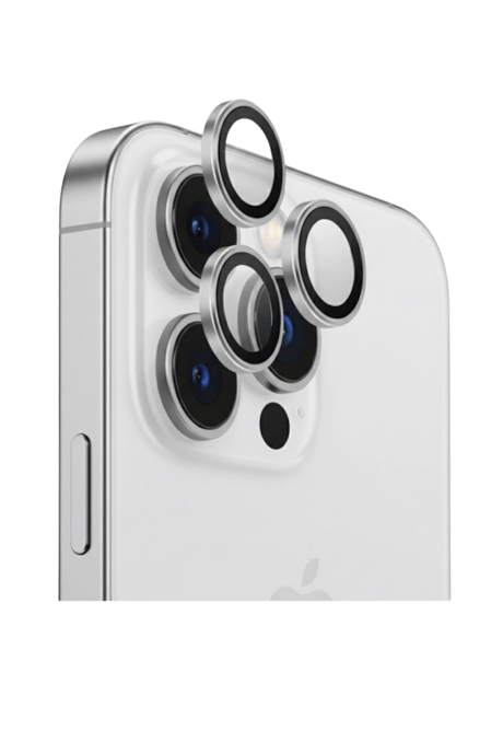 SafeLens – 14 Pro Max Silver Titanyum Safir Cam Kamera Lens Koruyucu