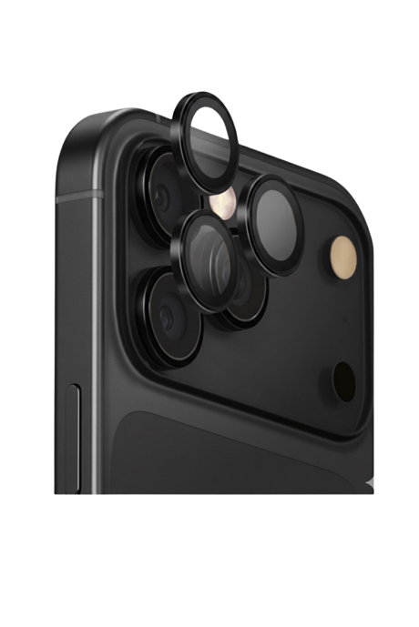 SafeLens – 17 Pro Max Siyah Safir Cam Kamera Lens Koruyucu