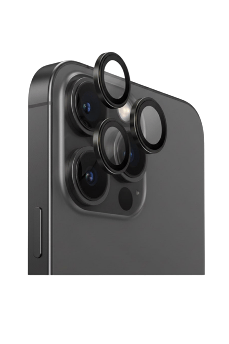 SafeLens – 16 Pro Max Siyah Safir Cam Kamera Lens Koruyucu