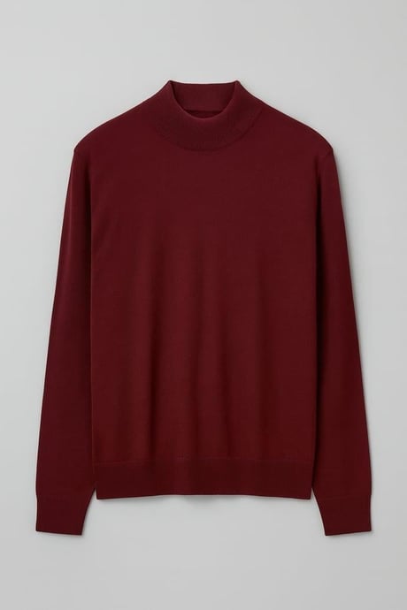 Fincher Yarım Balıkçı Fit Kalıp Boğazlı Erkek Kazak - Bordo