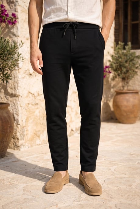 Herbert Nova Pike Kumaş Regular Fit Jogger Erkek Pantolon - Siyah